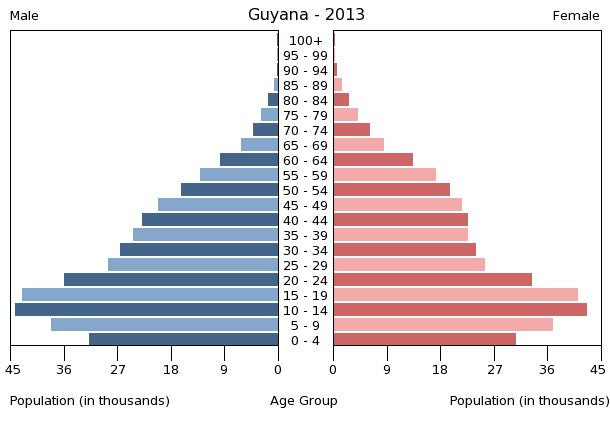 Age structure in Guyana