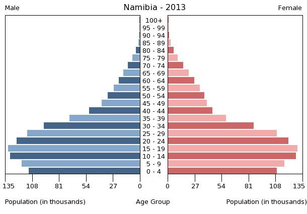 Age structure in Namibia