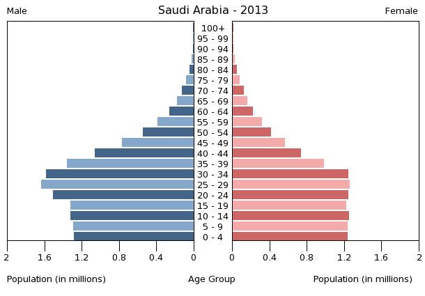 Age structure in Saudi Arabia