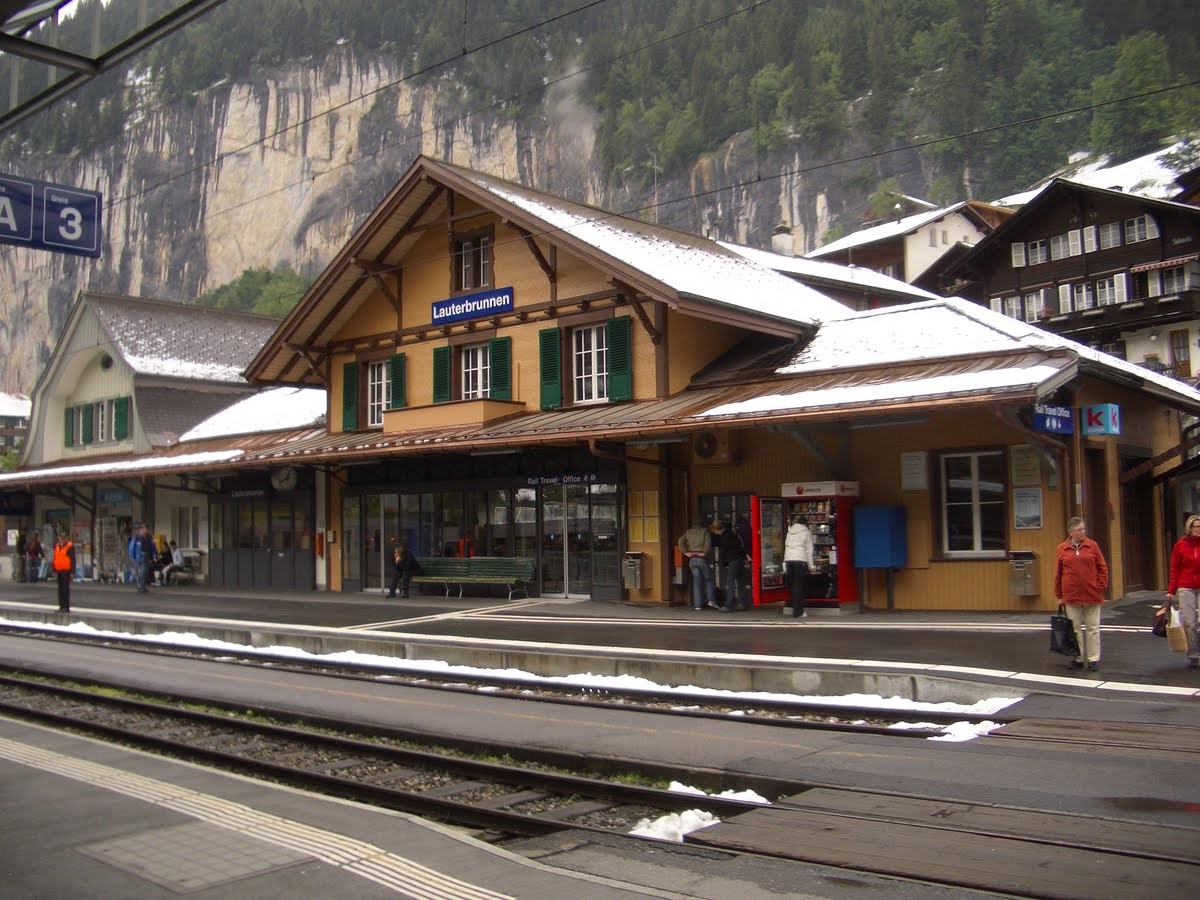 Image from Lauterbrunnen railway station, Switzerland